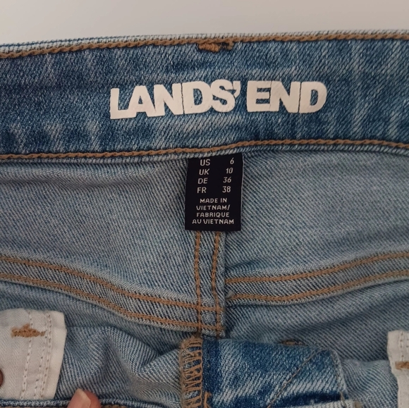 Lands'end women's straight leg high rise, Recover Denim Jeans Ligh Blue sz 6. - Picture 8 of 17